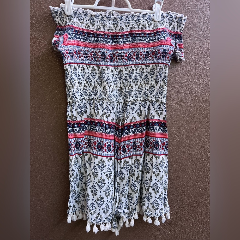 Patterned tassel romper - Picture 2 of 2